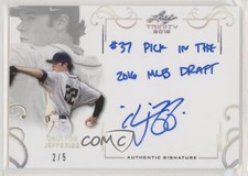 2016 Leaf Trinity Signatures Silver Spectrum 2/5 Daulton Jefferies Auto 01lu