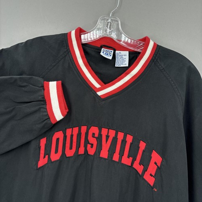 #ad #ad Vintage Louisville Cardinals Jacket Mens XL Black NCAA Basketball Pullover 90s $26.99