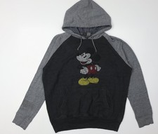 Unisex Adults UK L Regular Disney Grey Pullover Hoodie