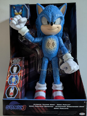 New Sonic 3 Movie - Feature Sonic the Hedgehog Ultimate Talking Light Up Figure