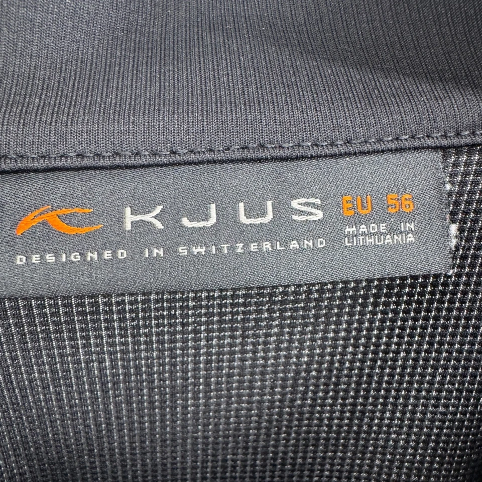 KJUS Mens Long Sleeve Pullover Golf Polo Shirt Black 2XL EU 56 Athletic - Image 4 of 4