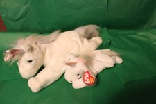 VTG TY BEANIE Buddy MYSTIC WHITE UNICORN WITH RAINBOW MANE, Beanie Same