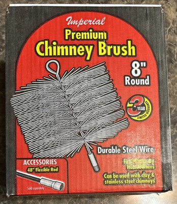 Imperial Chimney Brush, Round Durable Steel Wire 8 Inch Diameter