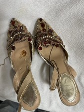 Rene Caovilla crystal-embellished slingback heels Size 4