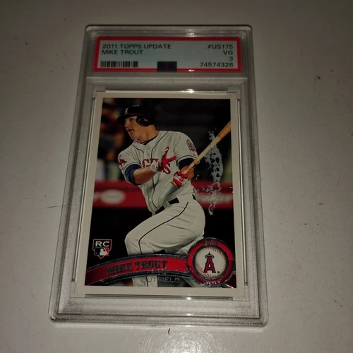 2011 Topps Update Mike Trout ROOKIE #US175 RC PSA 3