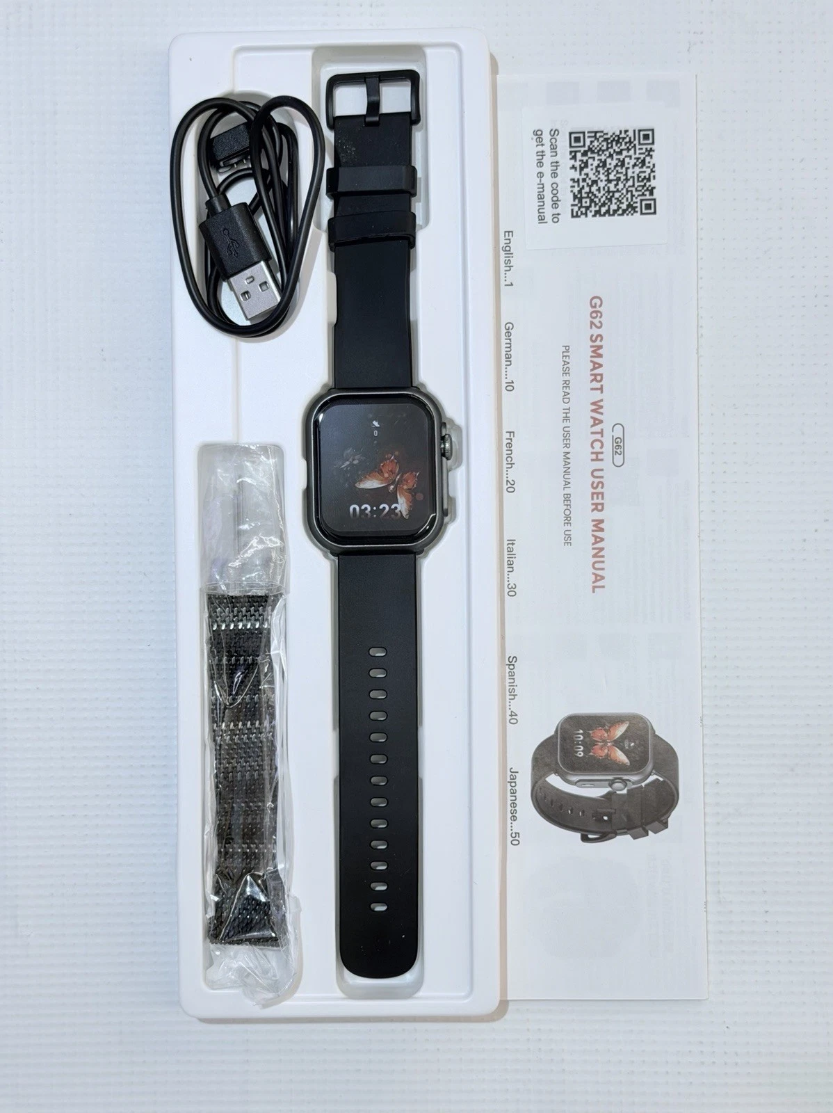 MartWatch G62 Smart Watch Fitness Tracker Black