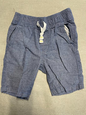 Carter's Toddler Boys Sz 5 Elastic Waist Blue Casual Drawstring Cotton Shorts