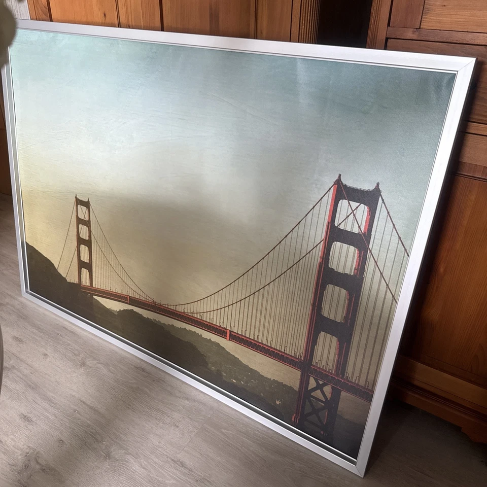 IKEA BJÖRKSTA Wandbild Golden Gate Bridge 140x100 cm mit Aluminiumrahmen - Bild 3 von 4