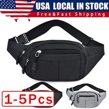 Men Women Fanny Pack Belt waist Bag Cross body Sling Shoulder Travel Sport Pouch