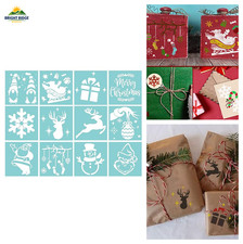 11x8.5 Inch Christmas Craft Stencils - 12 Designs for DIY Ornaments