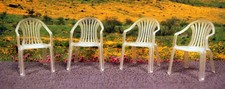 24001 Monobloc Stuhl Plastikstuhl Gartenstuhl 4 Stück 1:24 Bausatz