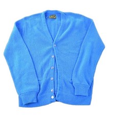 Vintage 1970s Fargo Knit Perfect Mild Distress Cardigan Sweater Men's S