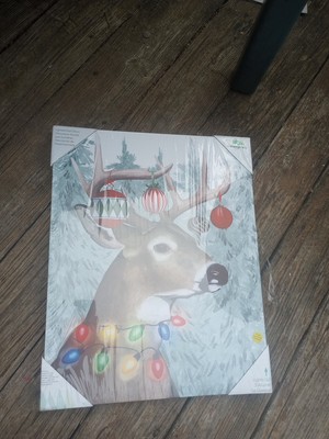 Light Up Dear Canvas 16x20 Evergreen