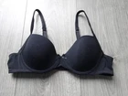 NEW - M&S MARKS & SPENCER BLACK COTTON BLEND FULL CUP BRA UK SIZE 34A