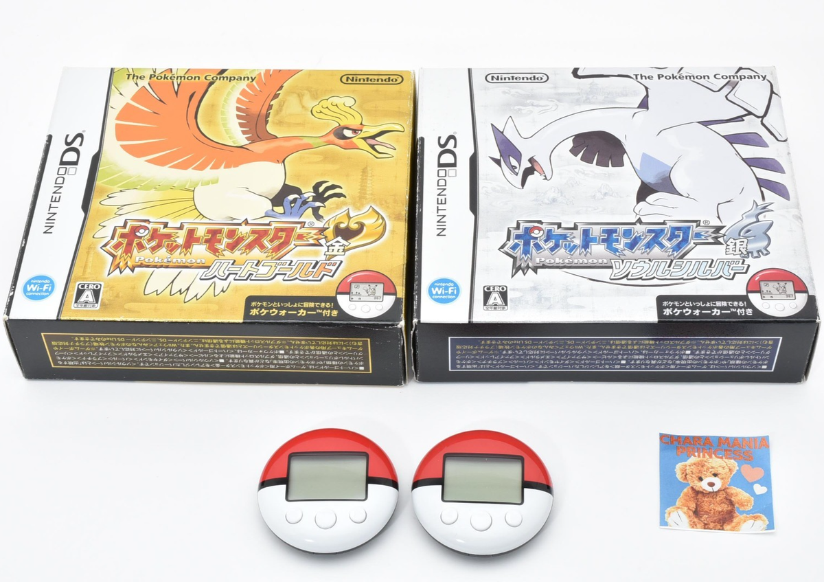 Lot 2 Nintendo DS Pokemon Heartgold Soulsilver w/Pokewalker Box