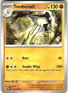 Toedscruel 119/197 Obsidian Flames Uncommon Pokemon TCG