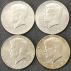 Lot Of 4 KENNEDY Half Dollar US Coins - 40% Silver - 1965 - 1968, JFK16c