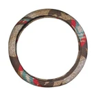 Boho Brown Ethnic Baja Blanket Steering Wheel Cover - 15" Universal