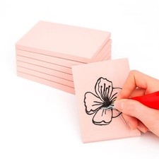 6 PCS Rubber Carving Blocks 4x6 Inch Soft Linoleum Stamp Making Tool Art