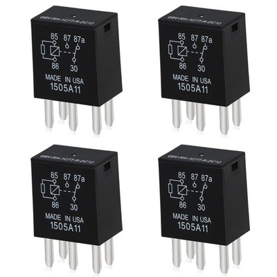 Evrbul 4Pcs 5Pin Multi Purpose Relays Wiring Relay Compatible Chevrolet Buick
