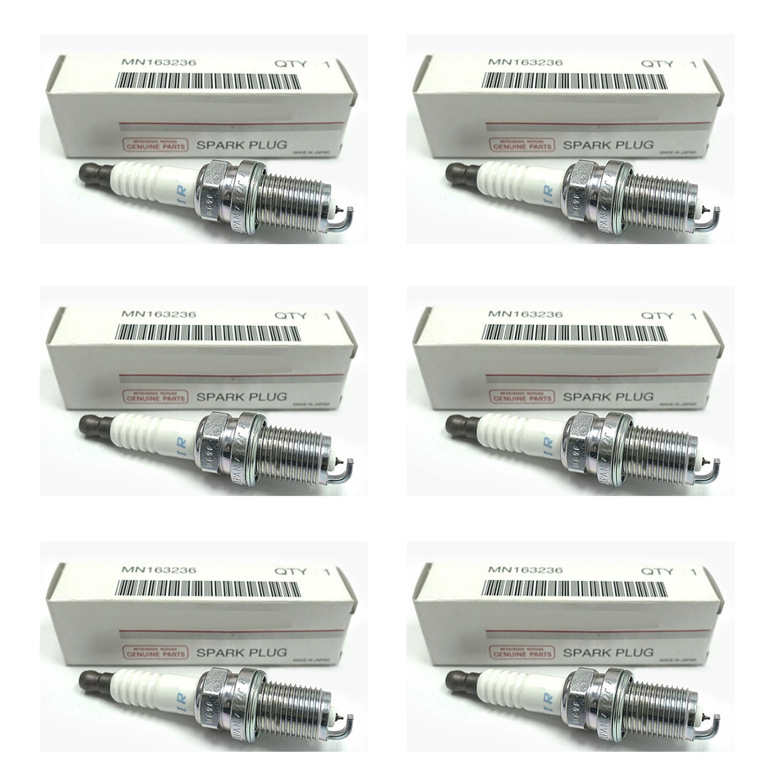 6Pc For New Brand Mitsubishi MN163236 Spark Plugs NGK FR6EI 08-10 Lancer 2.0L