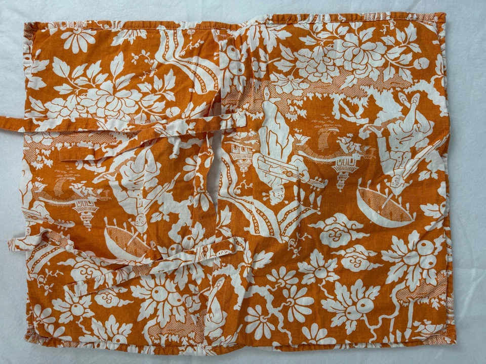FALSA DE ALMOHADA ESTÁNDAR POTTERY BARN naranja jardín TOILE lino algodón Foto 2 de 4