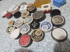 Antique Rare Cork Grease Tins Musical Saxophone Clarinet 🎷  Rare Collector's 