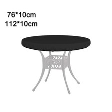 Tavolo rotondo da esterno in tessuto Oxford nero 210D protezione contro elementi