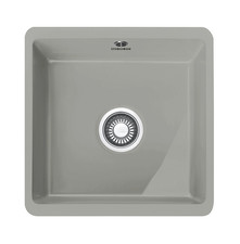 Image of Franke Kubus KBK11040PGC Ceramic Undermount Kitchen Sink Single Bowl 445mm Grey