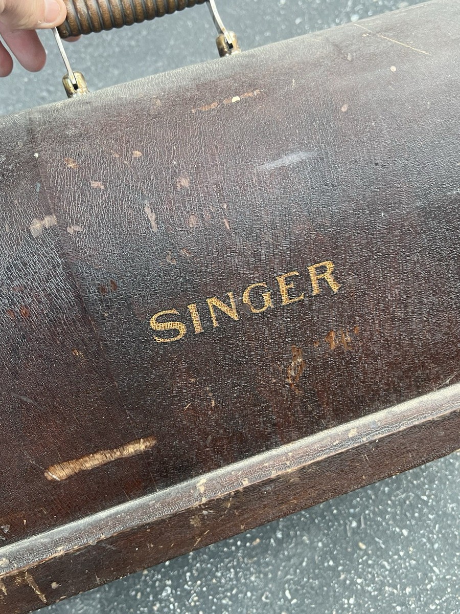 Singer Sewing Machine Bentwood Top Case Only Vintage Wooden Box | eBay