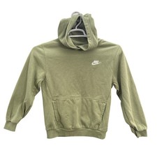 Nike Boys Pullover Hoodie Green Size L Casual Activewear Comfort
