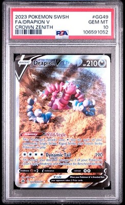 PSA 10 Gem Mint Drapion V GG49/GG70 Crown Zenith Galarian Gallery