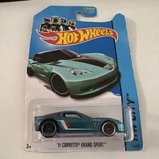 2013 Hot Wheels Night Burnerz #24 '11 Corvette Grand Sport Turquoise w/ PR5s NEW