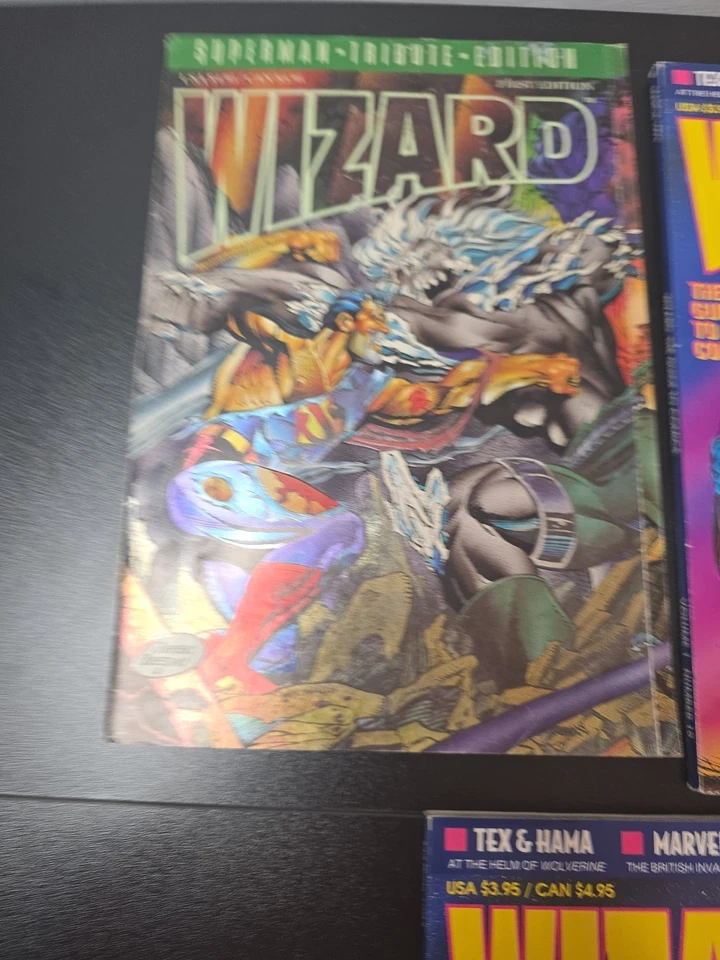 LOT OF 5 WIZARD MAGAZINES Comic Book Price Guide 1993 OVERSTREET 1991 - Image 2 of 4