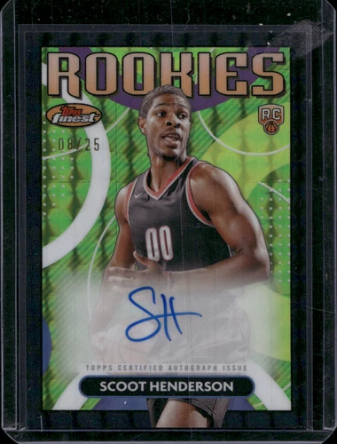 2023-24 Topps Finest Rookie Black Geometric #RFA-SH Scoot Henderson Auto /25