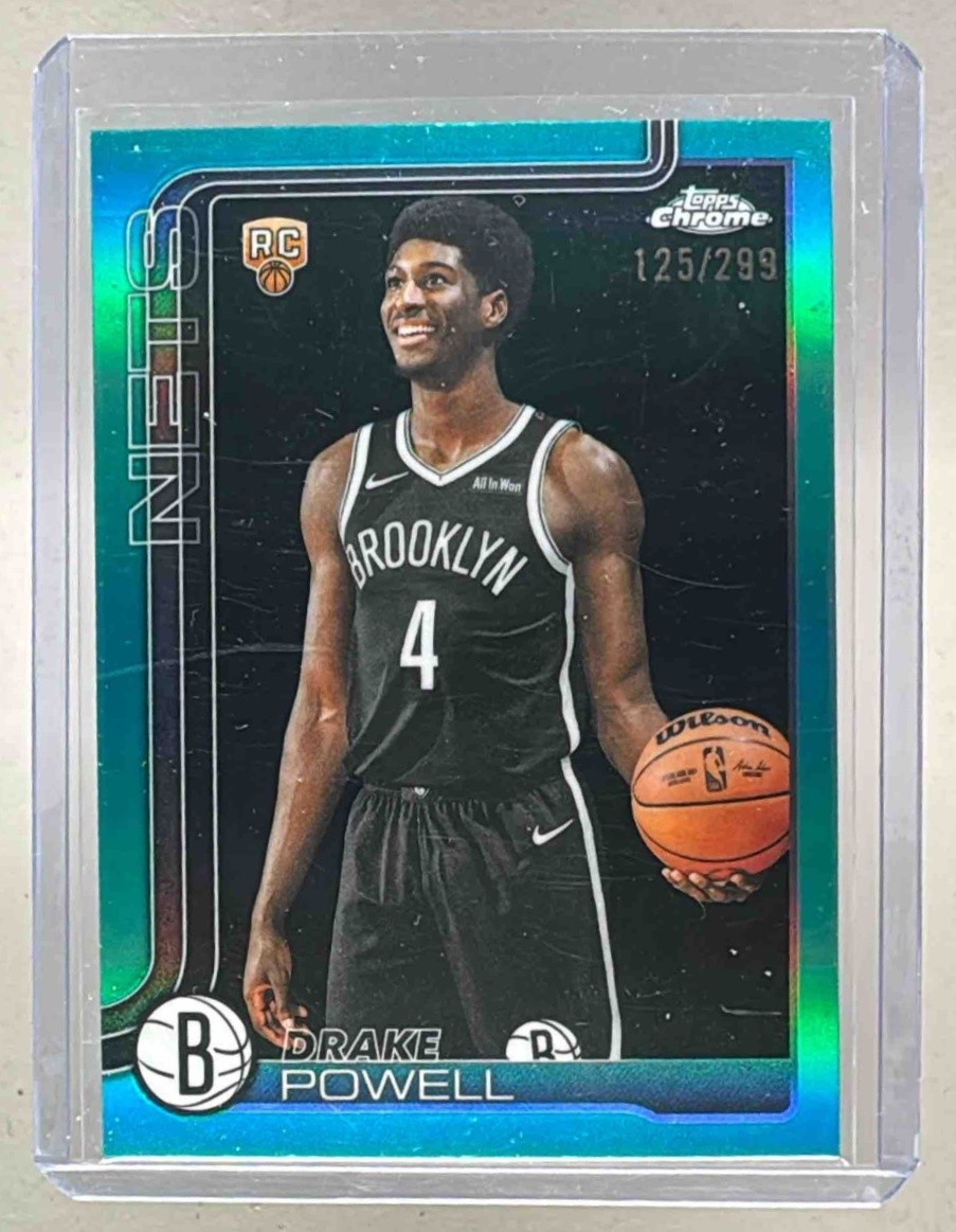 Drake Powell 2025 Topps Chrome #272 Teal Refractor Rookie RC /299