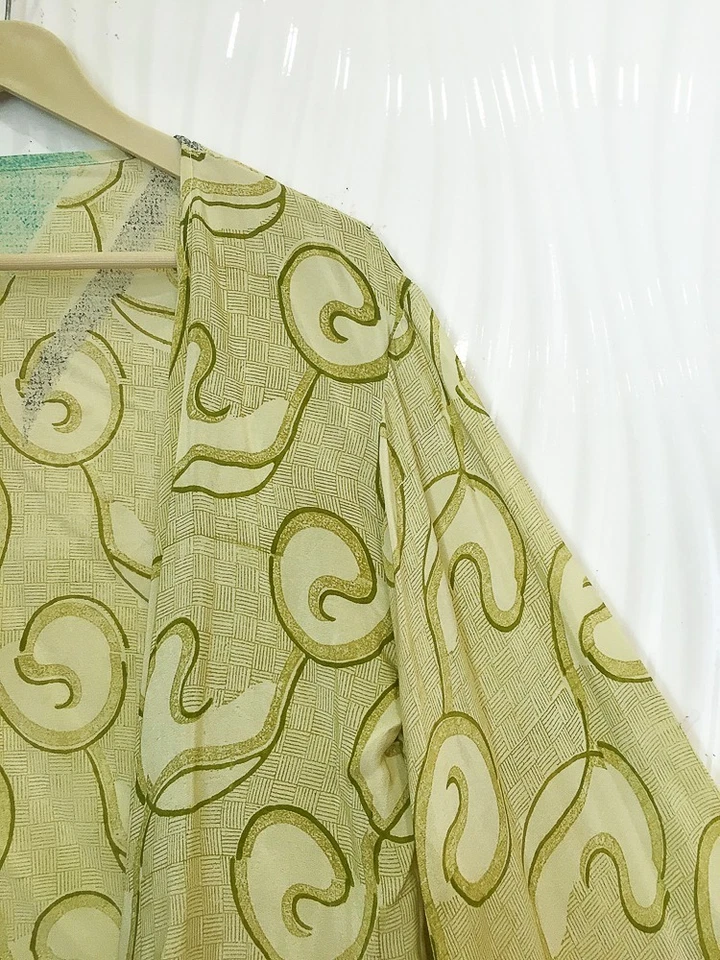 Silk Wrap Top Tie Blouse Boho Crop Tops Dress Girls Woman Clothing PSW1732 - Image 2 of 4