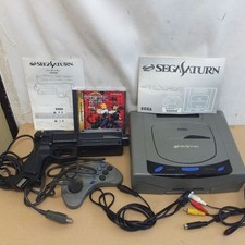 Sega Saturn HST-3200 Console Set Virtua Gun Virtua Cop Controller Tested JP