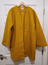 T U Coat Teddy Bear Fluffy  Cosy Size 20 Mustard