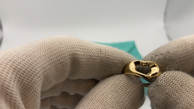 Tiffany & Co. 5.75 Gold Open Heart Elsa Peretti Ring 3.1g | eBay