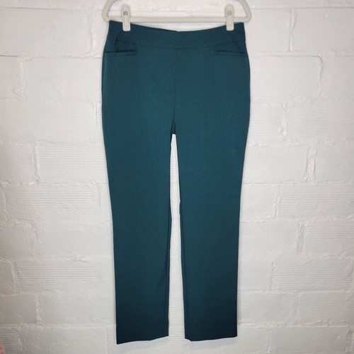 Chico's Women's Size 2 (US Size 12) Pants So Slimming Brigitte Green Pull On