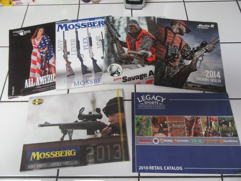 Lot of 6 vintage Catalogs, Mossberg, Magnum, Savage etc.