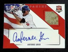 2015 Anfernee Grier Panini USA Baseball Rookie Auto Jersey 55/99 - Diamondbacks