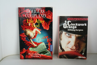 2TEXT  Life after God'' Coupland Deutsch + ''A Clockwork Orange'' Englisch Burgess 