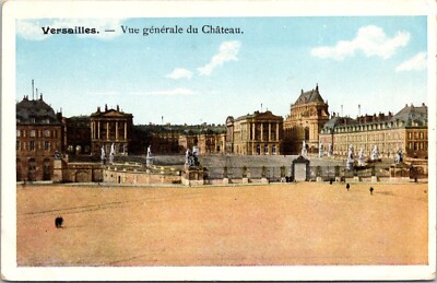 Versailles France General View of Castle Vue Generale du Chateau 1910s  Postcard