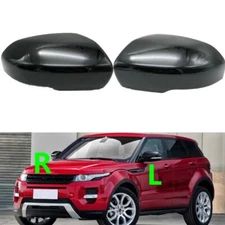 Pair Balck Rearview Mirror Cover Shell Housing For Land Range Rover Evoque 11-13