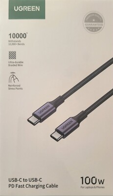NEW Meter Ugreen USB-C to USB-C PD Fast Charging Data Cable 100W