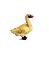 Vintage German Composite Metal Swan Figurine Collectible Putz Nativity Piece