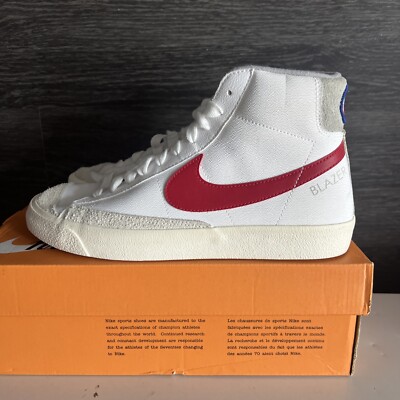 Size 7- Nike Blazer Mid '77 White Phantom Gym Red 2022   DH7694100