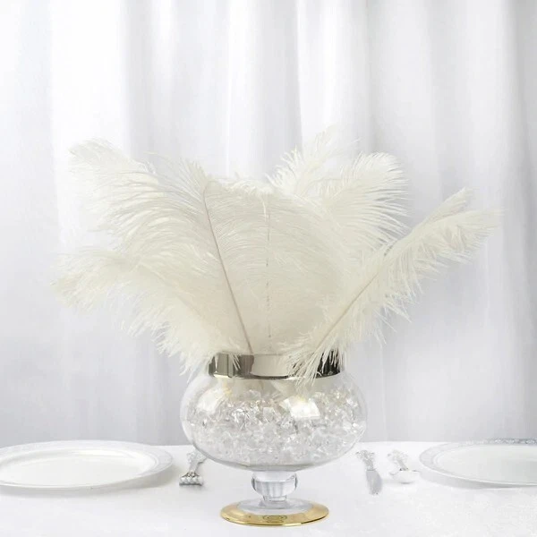 Ostrich feather 2024 wedding centerpieces